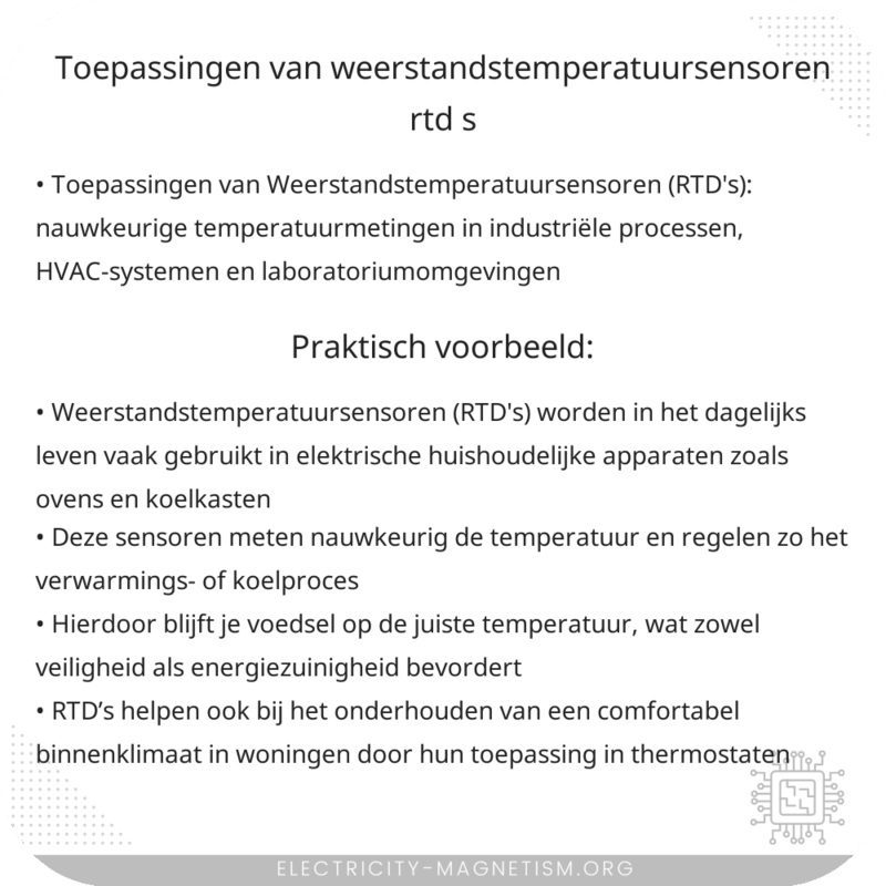Toepassingen van Weerstandstemperatuursensoren (RTD's)