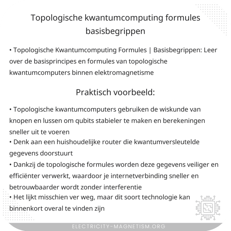 Topologische Kwantumcomputing Formules | Basisbegrippen