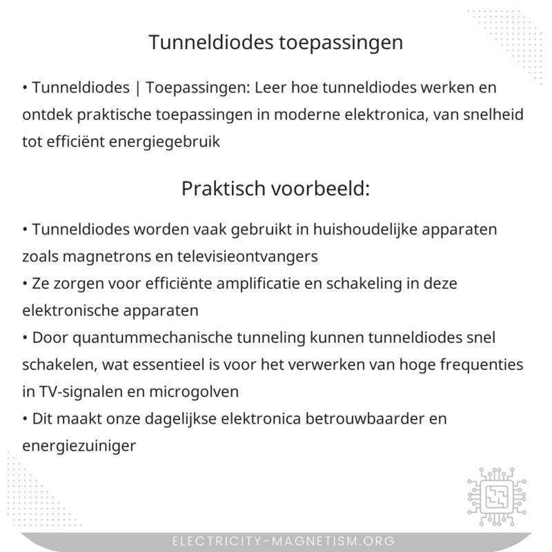 Tunneldiodes | Toepassingen