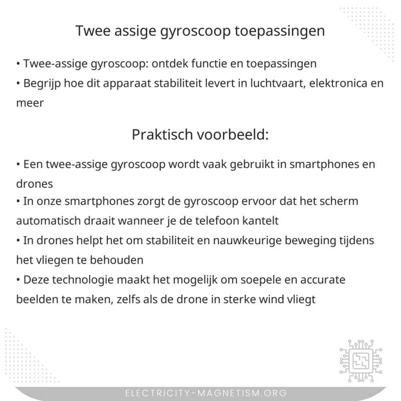 Twee-assige Gyroscoop | Toepassingen