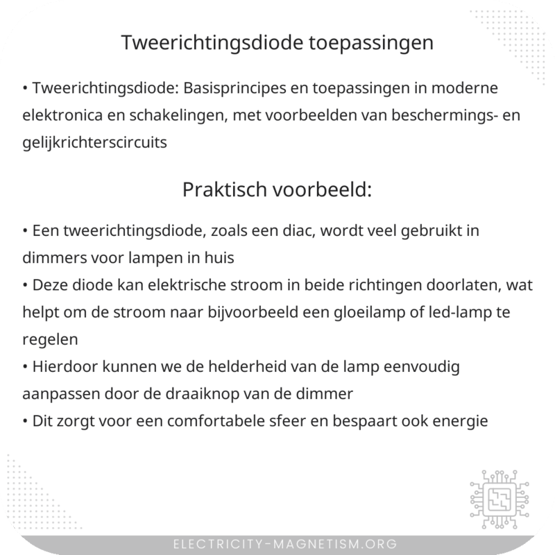 Tweerichtingsdiode | Toepassingen