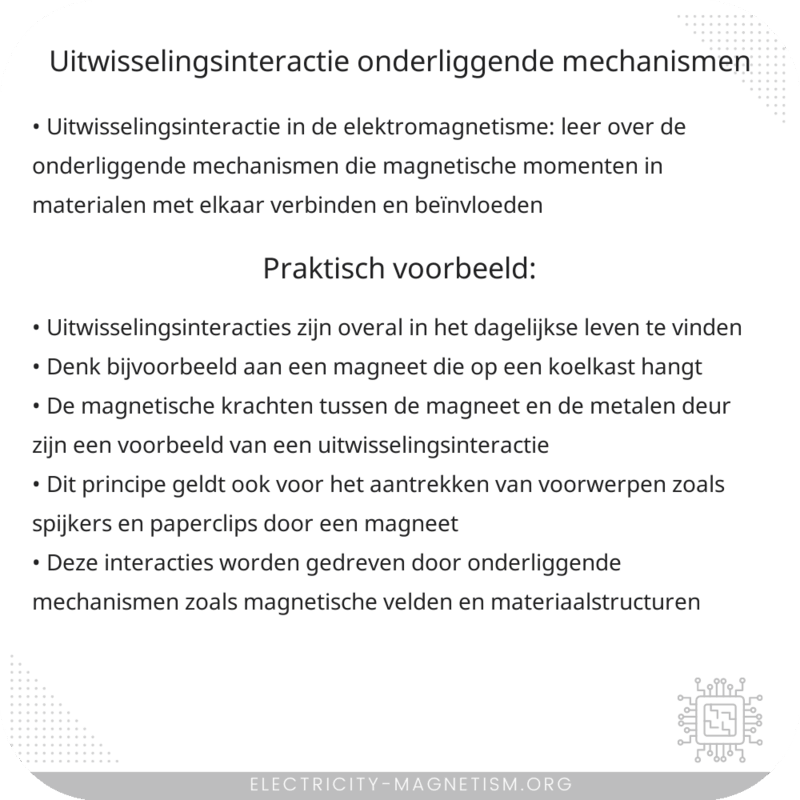 Uitwisselingsinteractie | Onderliggende Mechanismen