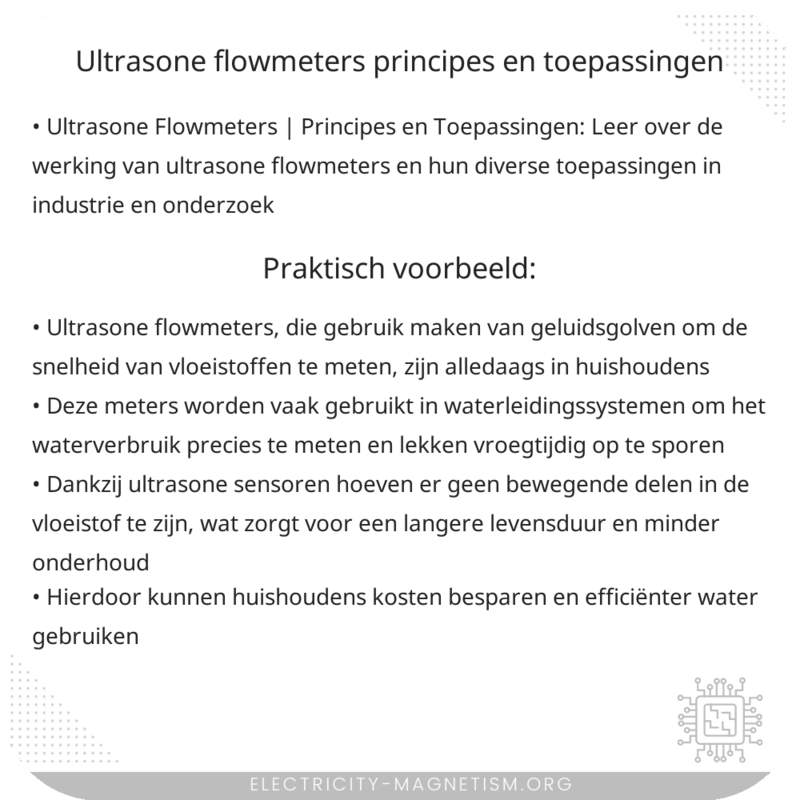 Ultrasone Flowmeters | Principes en Toepassingen