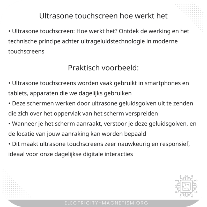 Ultrasone Touchscreen | Hoe Werkt Het