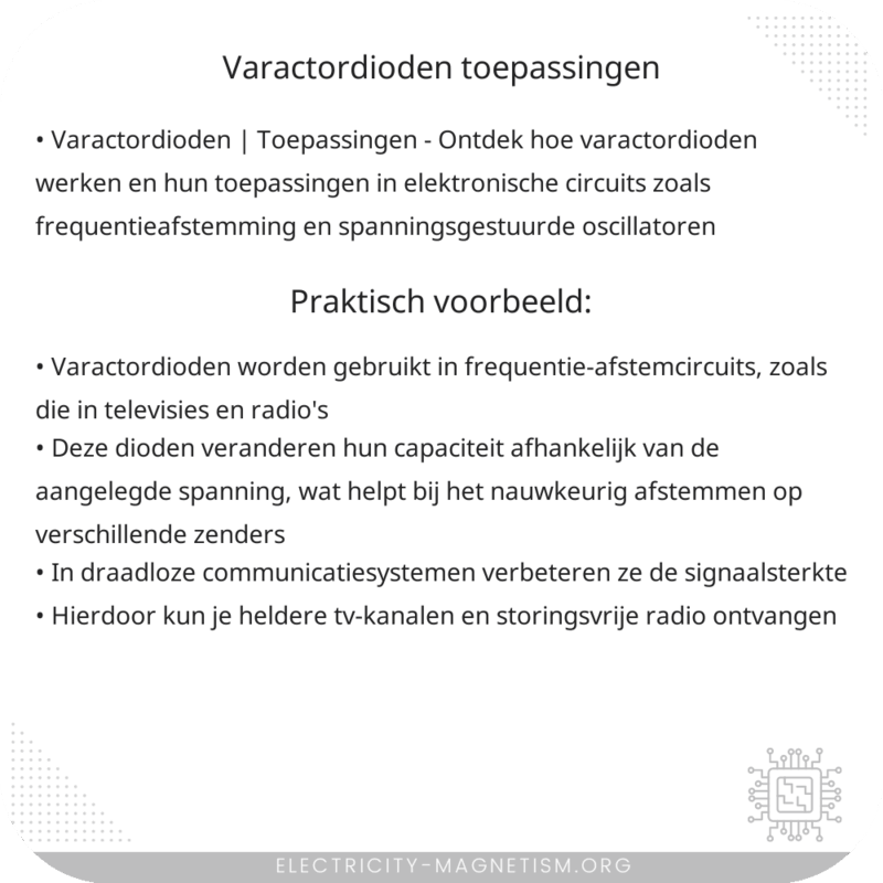 Varactordioden | Toepassingen