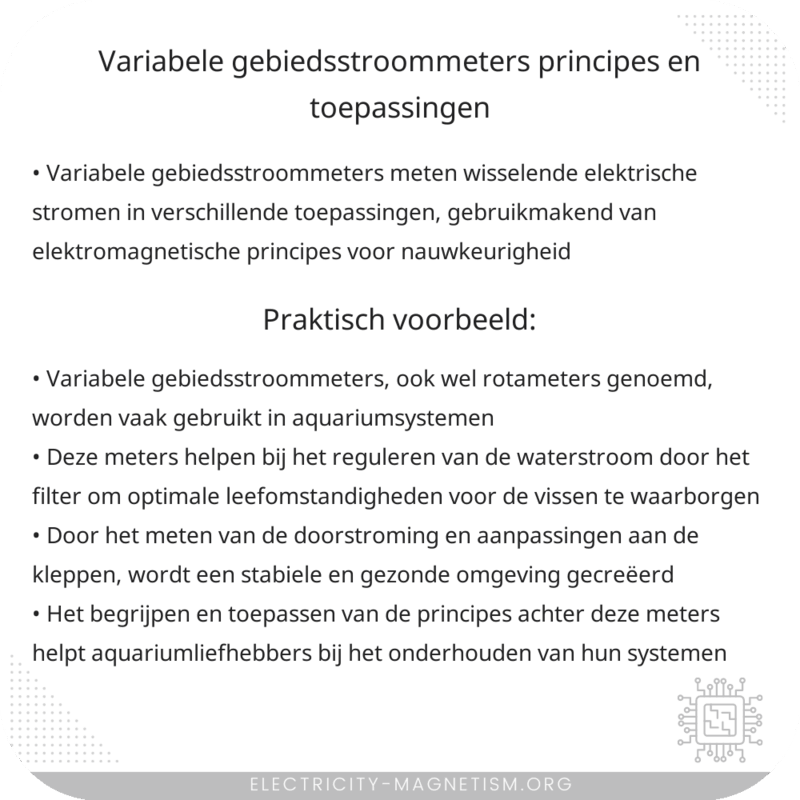 Variabele Gebiedsstroommeters | Principes en Toepassingen