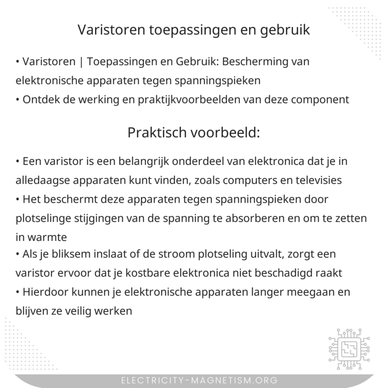 Varistoren | Toepassingen en Gebruik