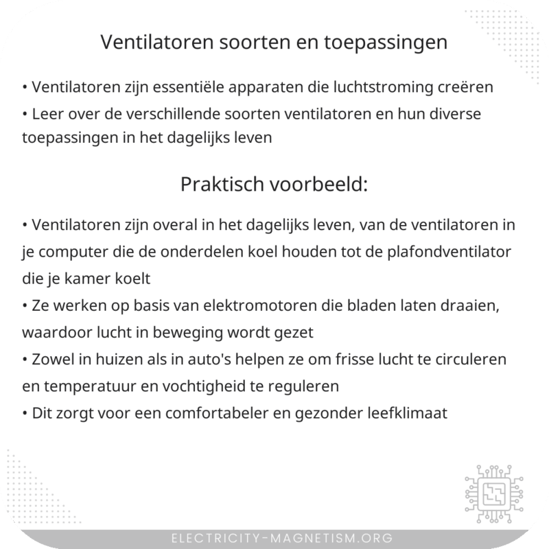 Ventilatoren | Soorten en Toepassingen