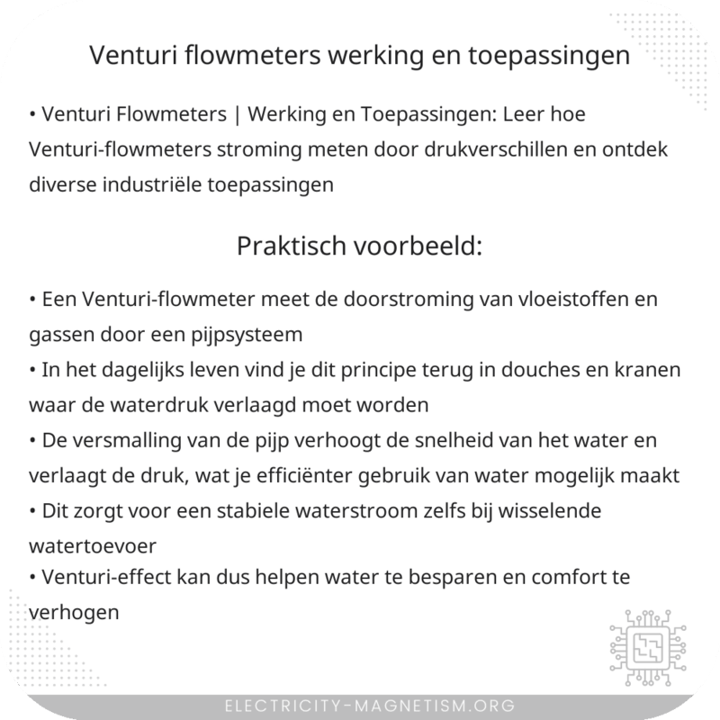 Venturi Flowmeters | Werking en Toepassingen