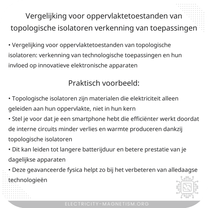 Vergelijking voor Oppervlaktetoestanden van Topologische Isolatoren | Verkenning van Toepassingen