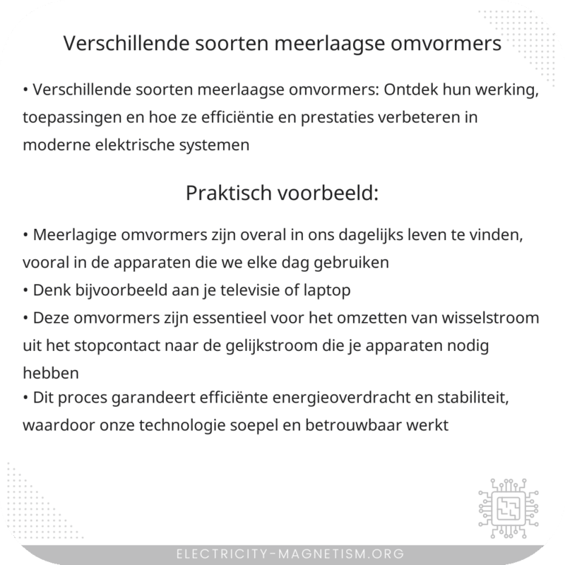 Verschillende soorten meerlaagse omvormers