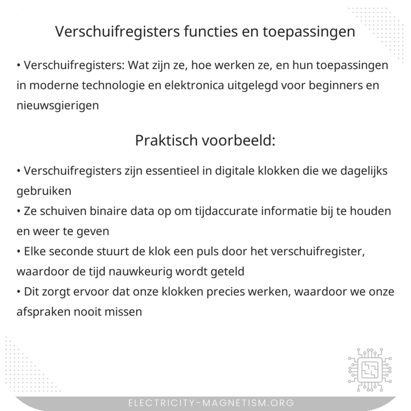 Verschuifregisters | Functies en Toepassingen