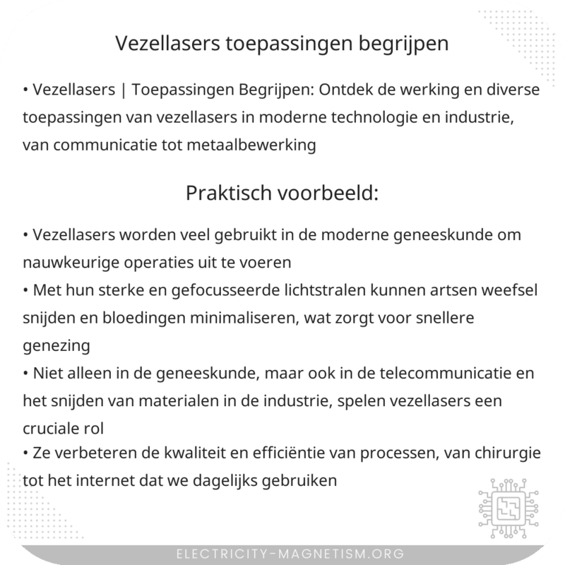 Vezellasers | Toepassingen Begrijpen