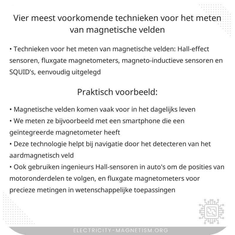 Vier meest voorkomende technieken voor het meten van magnetische velden