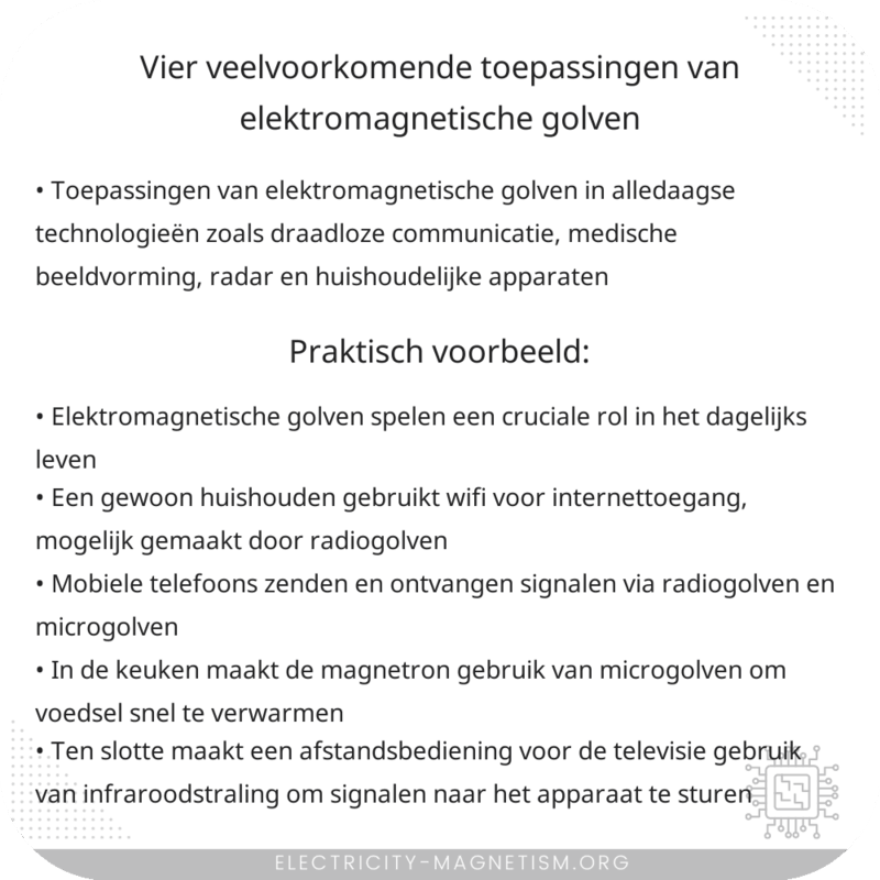 Vier veelvoorkomende toepassingen van elektromagnetische golven