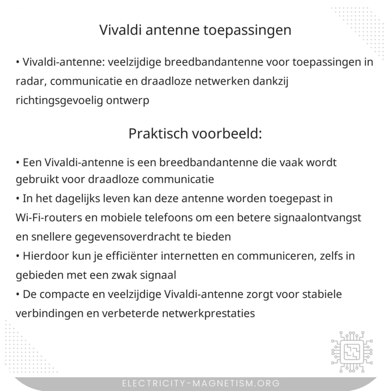 Vivaldi-antenne | Toepassingen