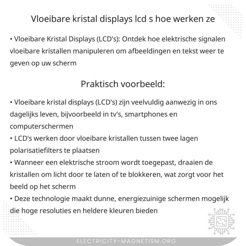 Vloeibare Kristal Displays (LCD's) | Hoe Werken Ze