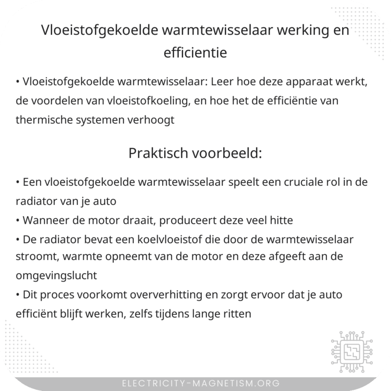 Vloeistofgekoelde Warmtewisselaar | Werking en Efficiëntie