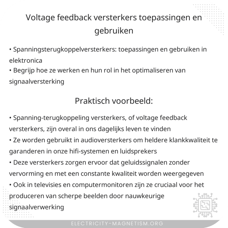 Voltage Feedback Versterkers | Toepassingen en Gebruiken