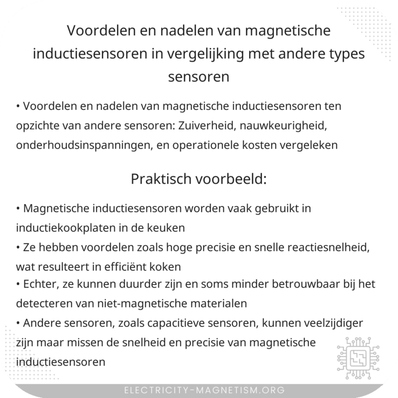 Voordelen en nadelen van magnetische inductiesensoren in vergelijking met andere types sensoren