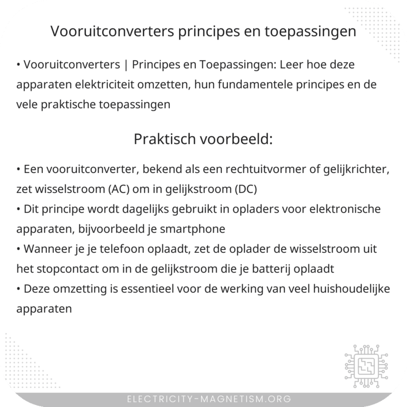 Vooruitconverters | Principes en Toepassingen