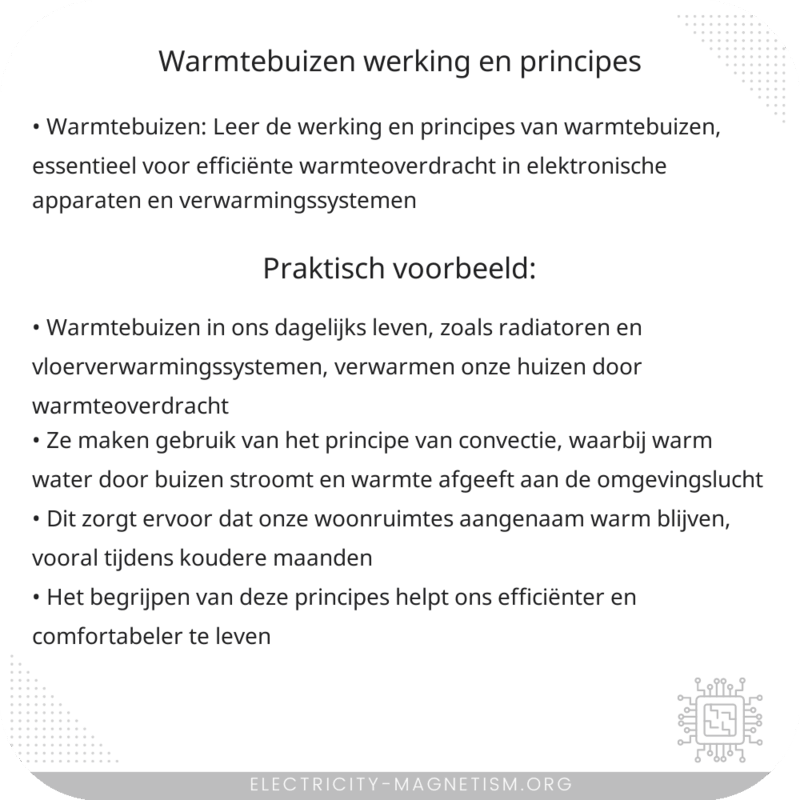 Warmtebuizen | Werking en Principes