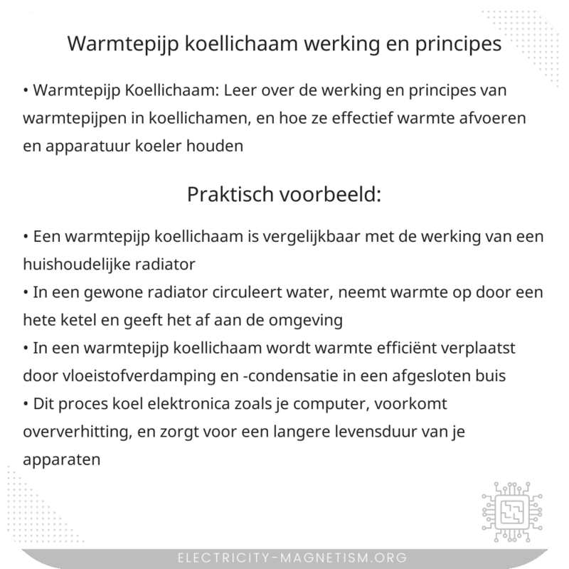 Warmtepijp Koellichaam | Werking en Principes