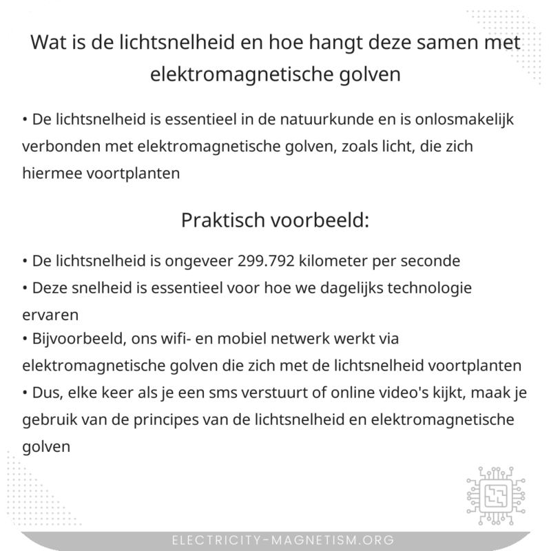 Wat is de lichtsnelheid en hoe hangt deze samen met elektromagnetische golven?