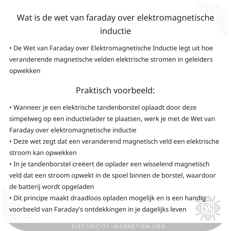 Wat is de Wet van Faraday over Elektromagnetische Inductie?