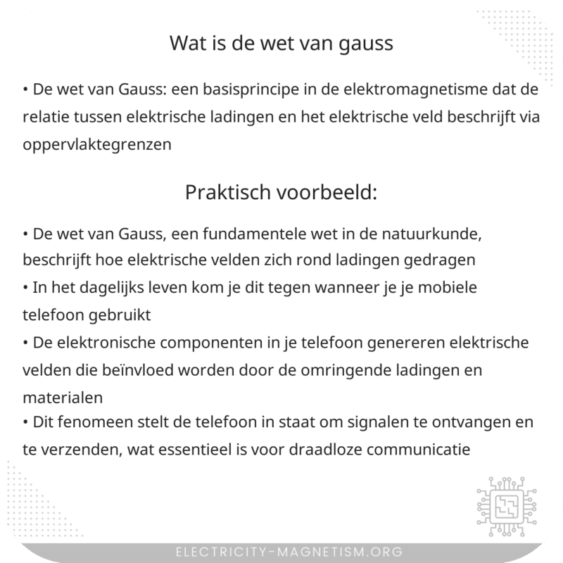 Wat is de wet van Gauss?