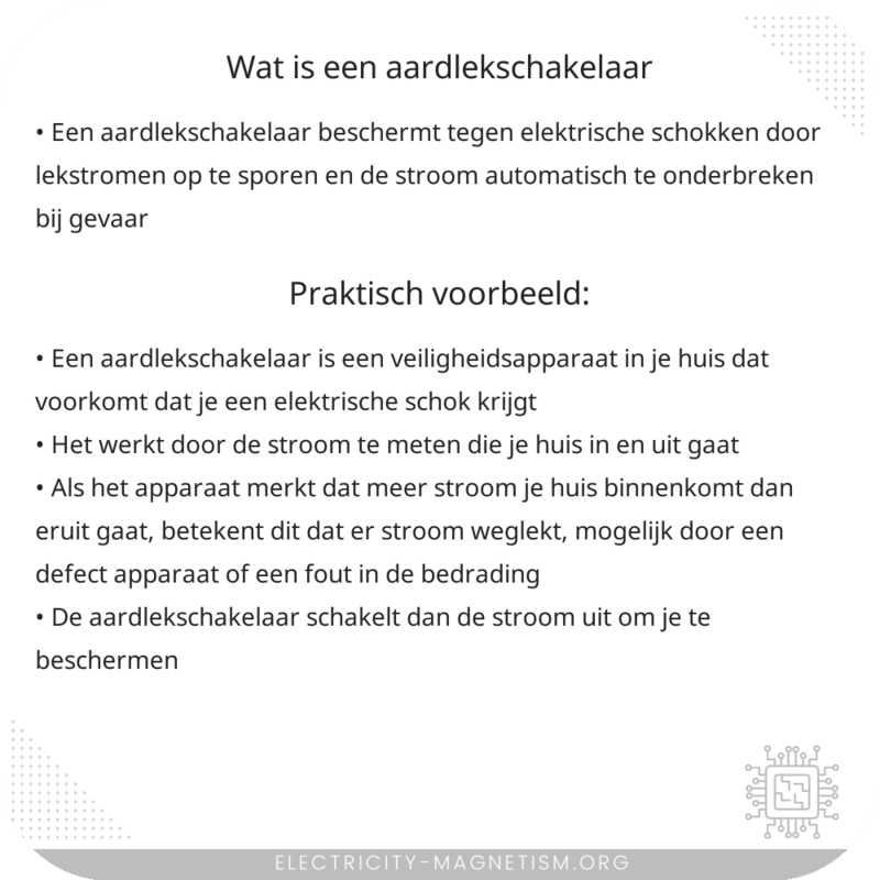 Wat is een aardlekschakelaar?