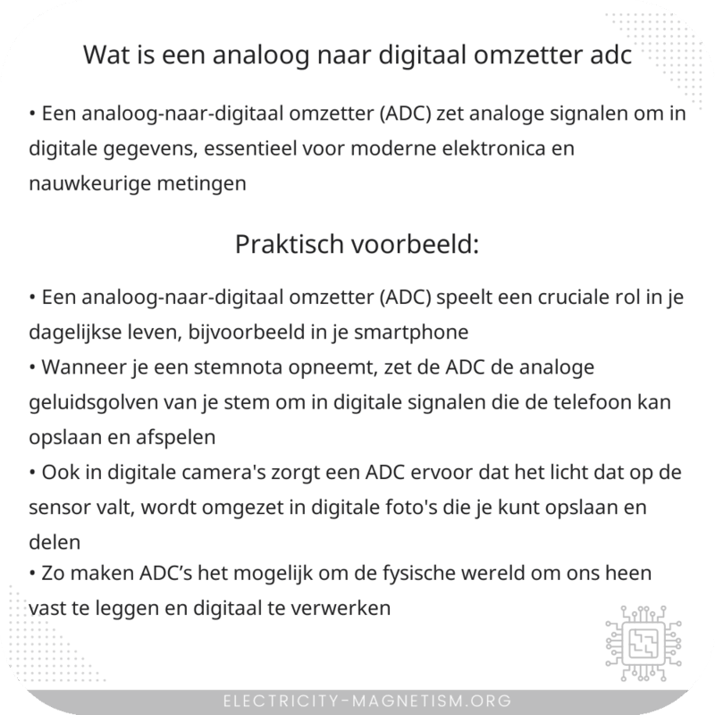 Wat is een analoog-naar-digitaal omzetter (ADC)?