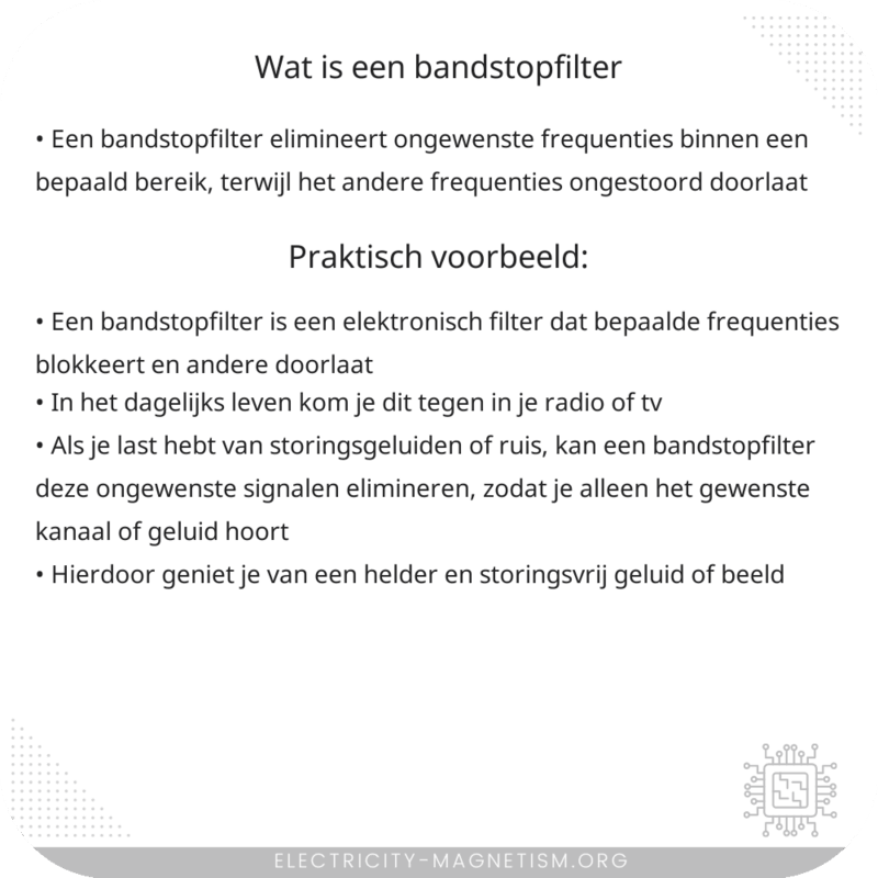 Wat is een bandstopfilter?