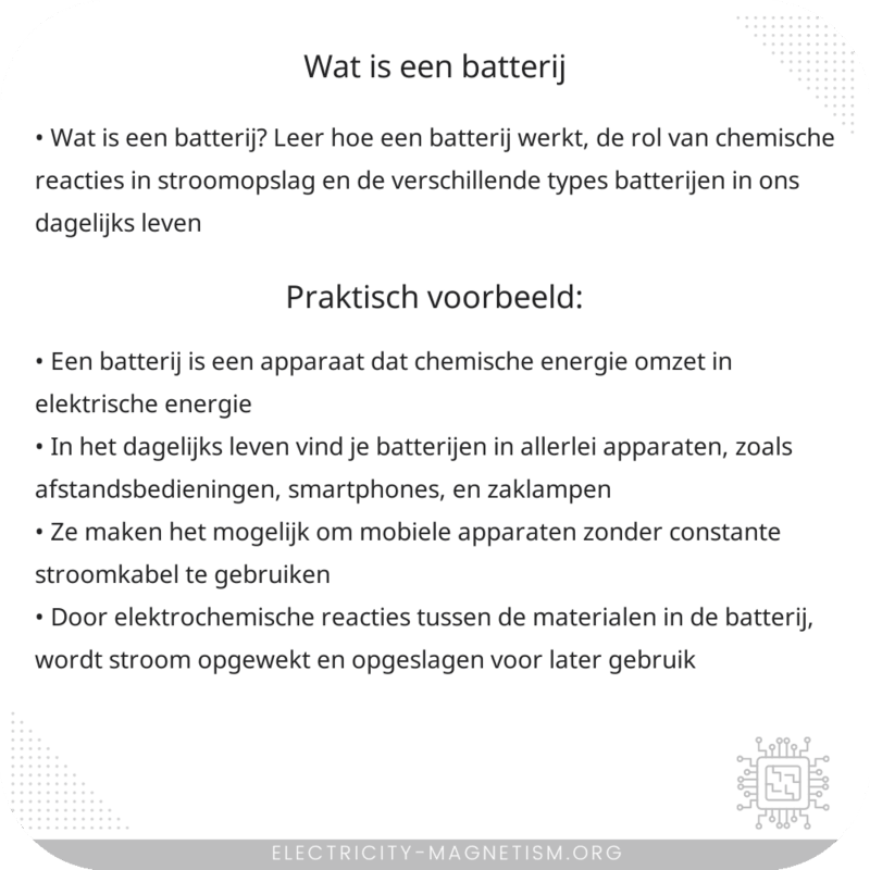 Wat is een batterij?