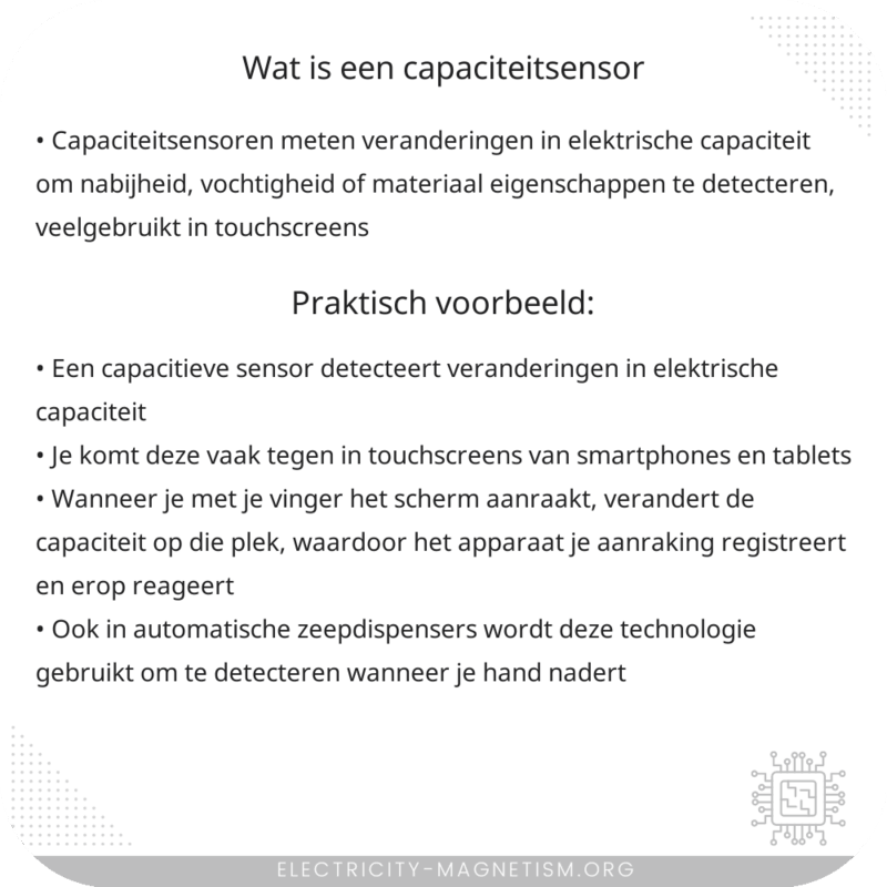 Wat is een capaciteitsensor?