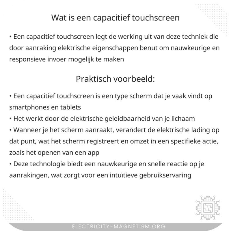 Wat is een capacitief touchscreen?