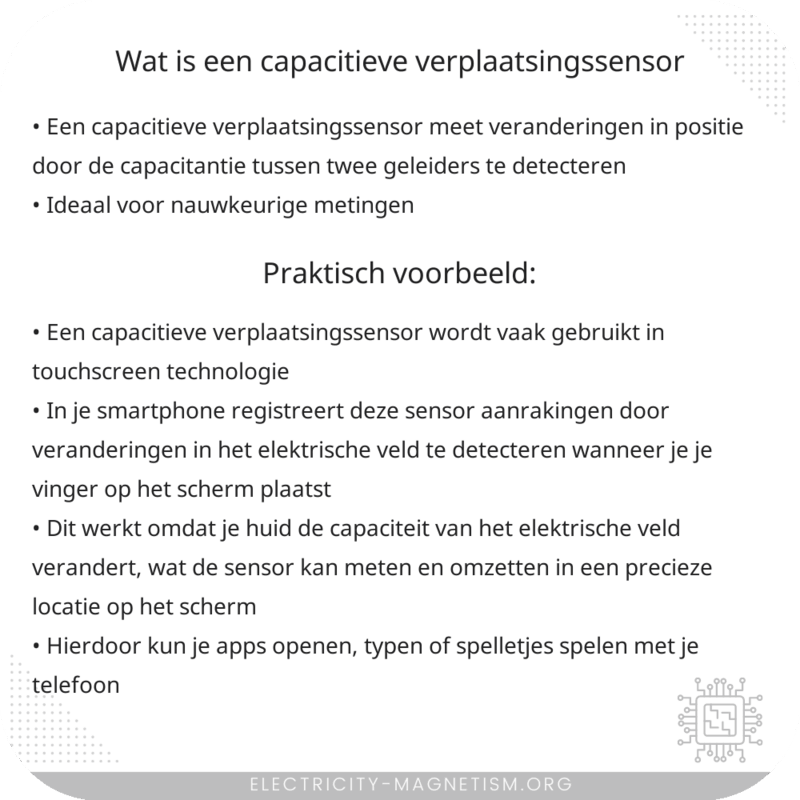 Wat is een capacitieve verplaatsingssensor?