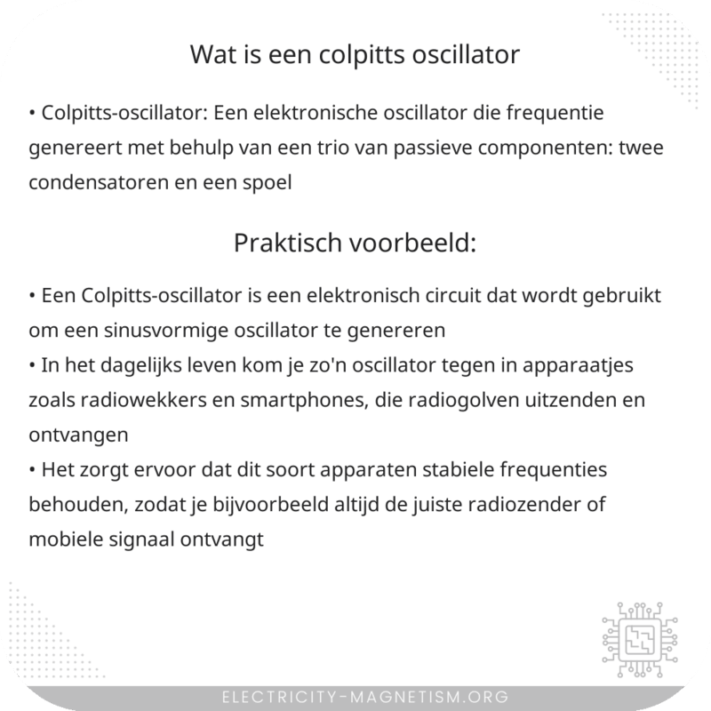 Wat is een Colpitts-oscillator?