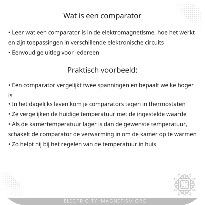 Wat is een comparator?