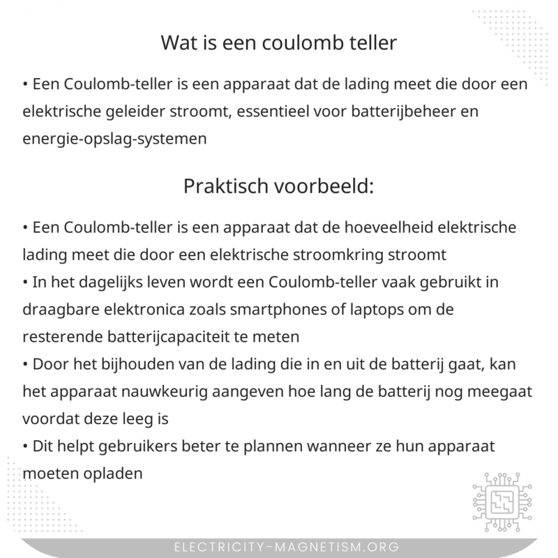 Wat is een Coulomb-teller?