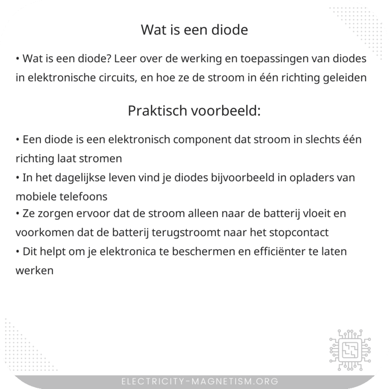 Wat is een diode?