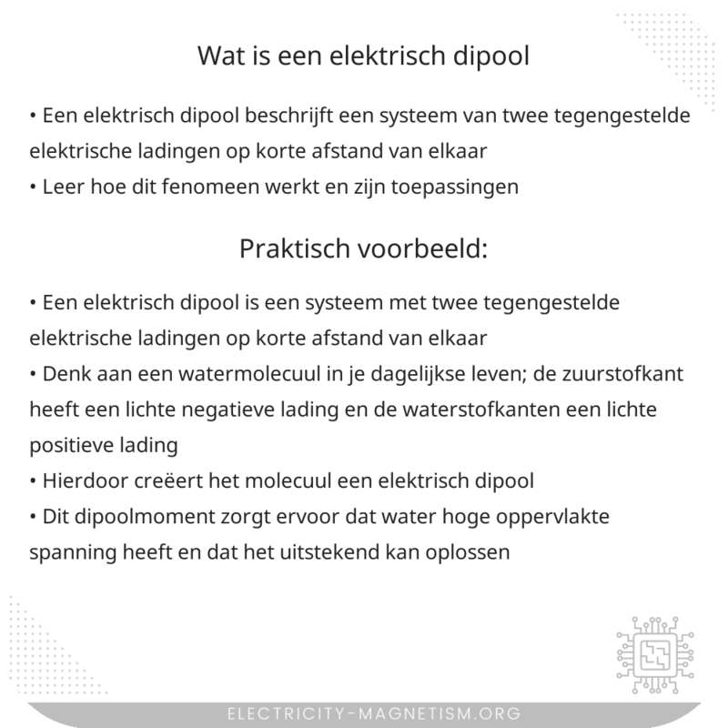 Wat is een elektrisch dipool?