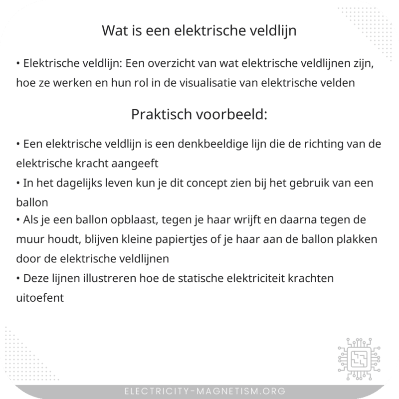 Wat is een elektrische veldlijn?