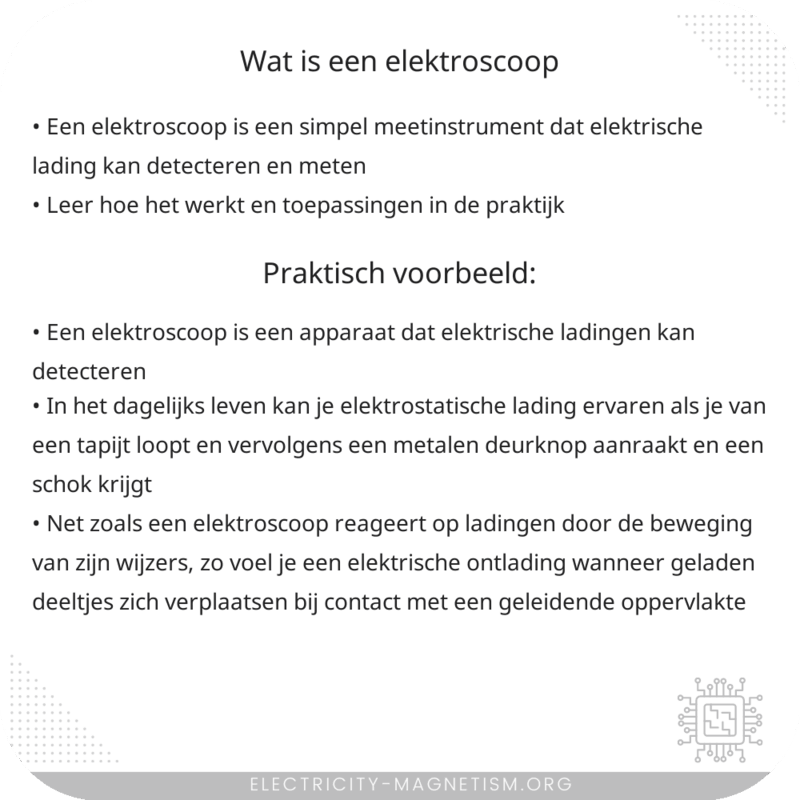 Wat is een elektroscoop?