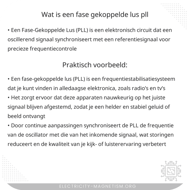 Wat is een fase-gekoppelde lus (PLL)?