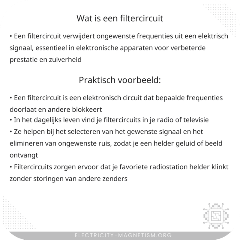 Wat is een filtercircuit?