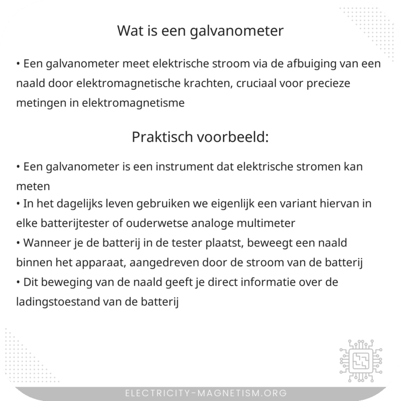 Wat is een galvanometer?