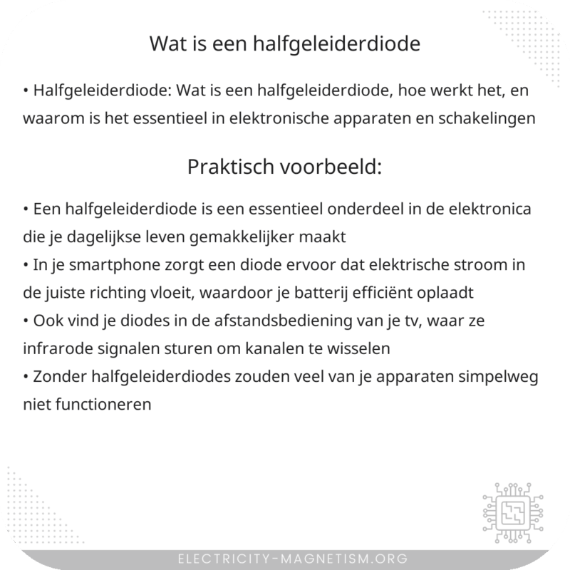 Wat is een halfgeleiderdiode?