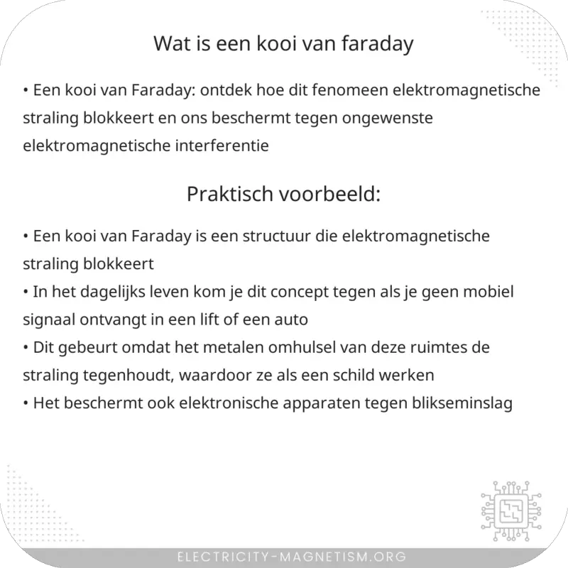 Wat is een kooi van Faraday?