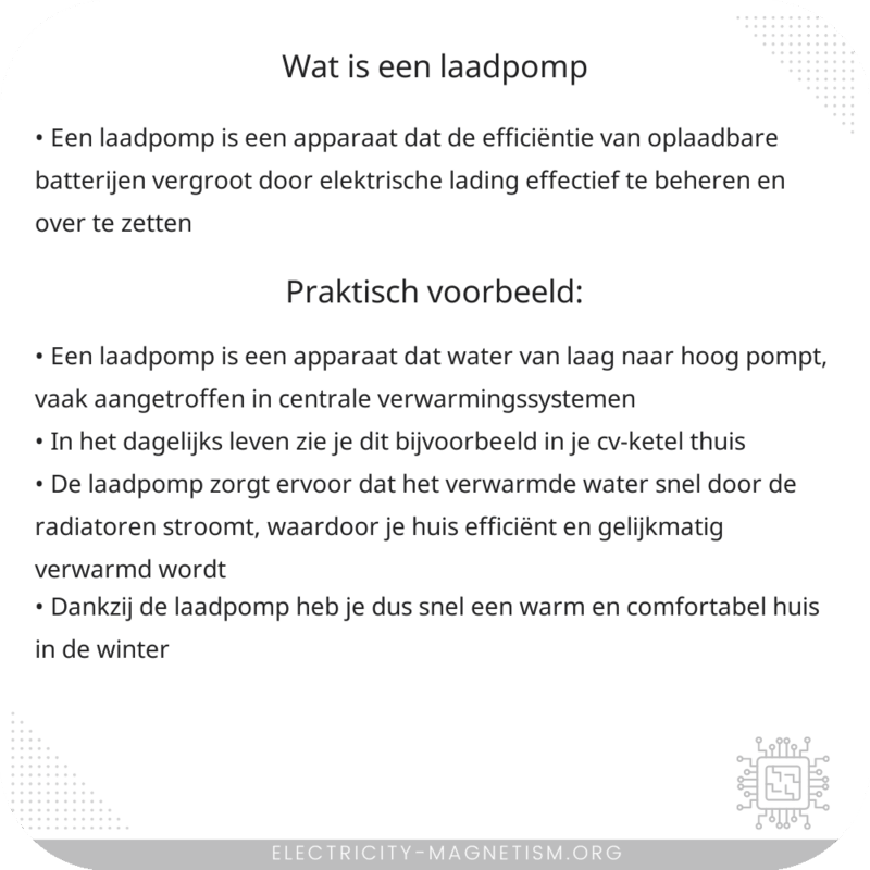 Wat is een laadpomp?
